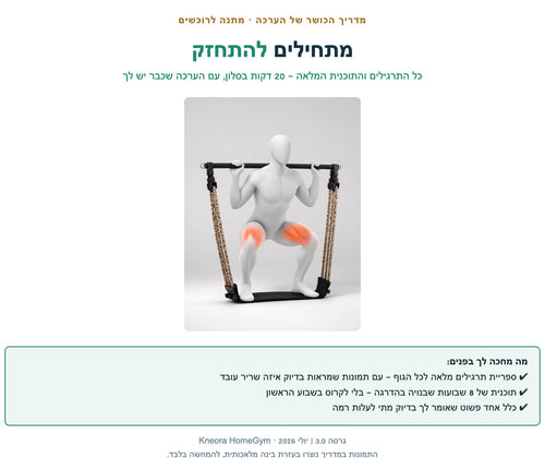 מתחילים להתחזק — מדריך האימון המלא של KNEORA