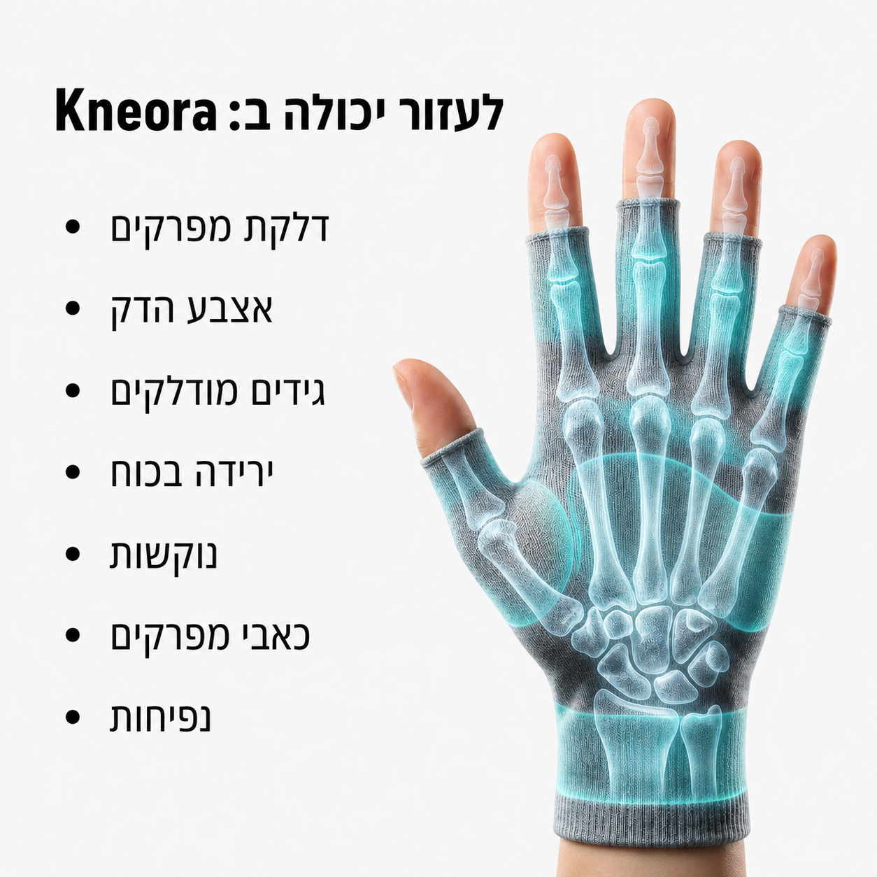 שרוול יד מבמבוק לנוחות ותמיכה בכף היד | KNEORA®