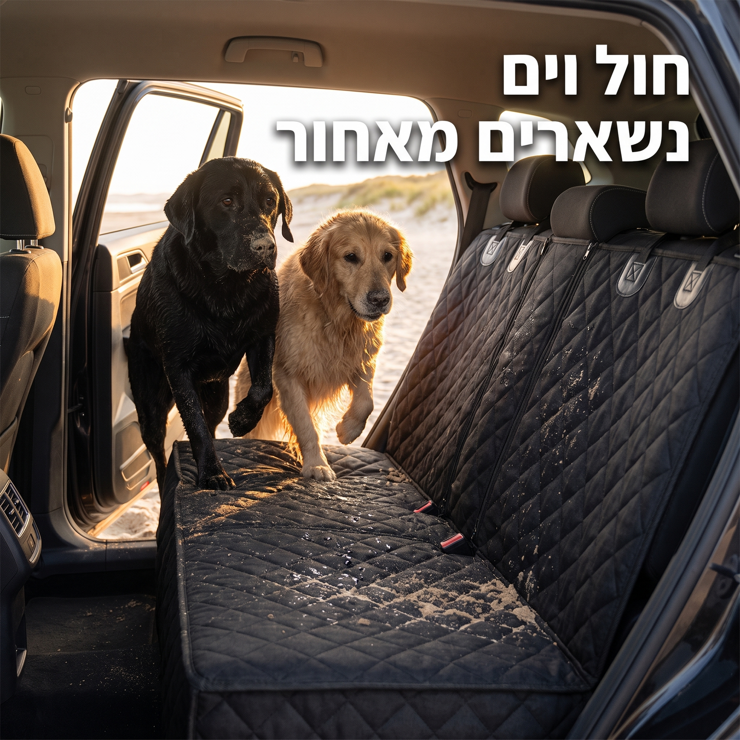 מגן מושב אחורי לכלב — מרופד ואטים למים
